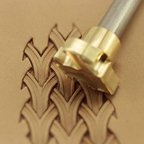 DandS ltd Basket Weave Leather Stamp Tool, Professional Metal Craft Tool for Leatherworking, Embossing, Carving & Stamping Projects, Belts, Wallets & DIY, Compatible with Mallet, #163B - Image 5