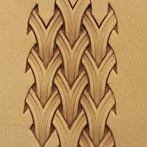 DandS ltd Basket Weave Leather Stamp Tool, Professional Metal Craft Tool for Leatherworking, Embossing, Carving & Stamping Projects, Belts, Wallets & DIY, Compatible with Mallet, #163B - Image 4