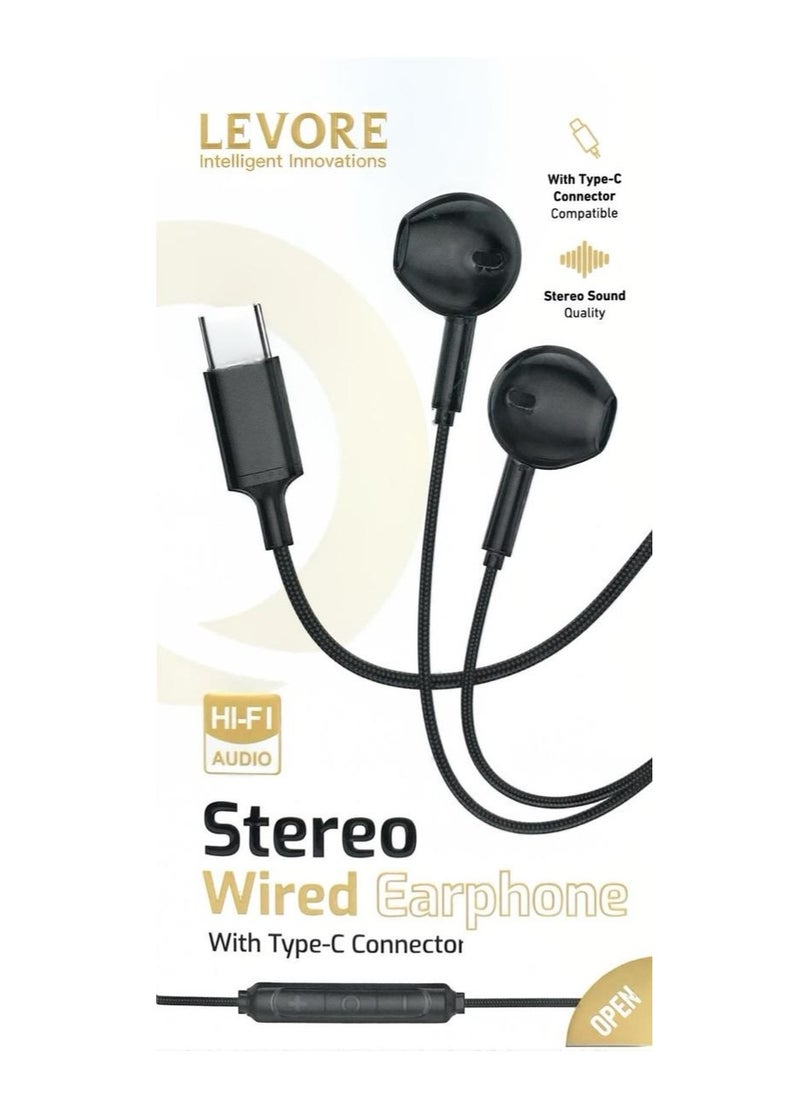 LEVORE - Stereo Wired Earphone With Type-C Connector - Image 1