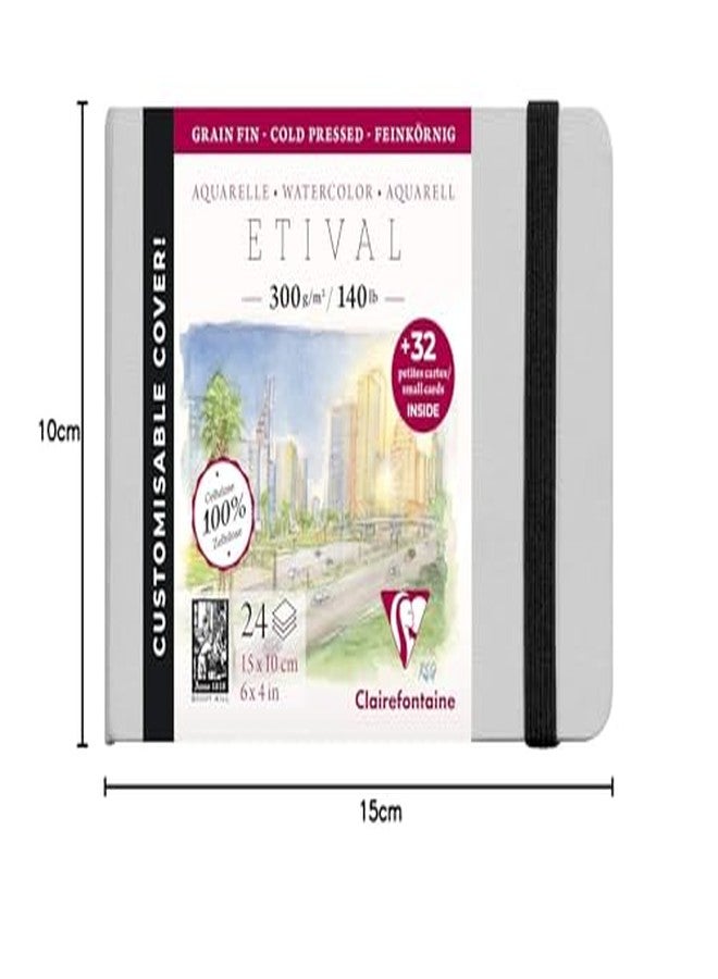 Cernit Clairefontaine Etival Cold Pressed Sewn Watercolour Book, 300g, 24 Sheets (21X14.8) - Image 2