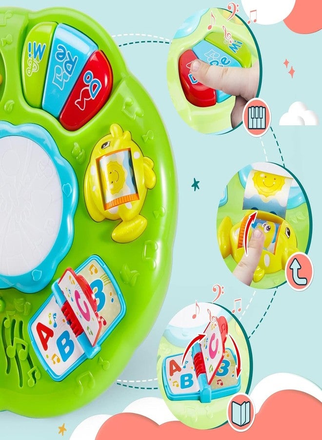 Elecart Baby Toys Musical Learning Table - 2 in 1 Activity Center for Toddlers 18+ Months | Educational Toys for 1 2 Year Old Boys Girls | Baby Piano Toy with Lights & Animal Sounds (Green) - Image 3