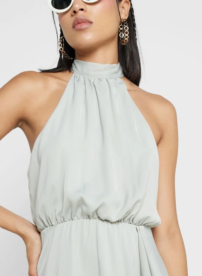 Ginger Ruffled Halter Neck Dress