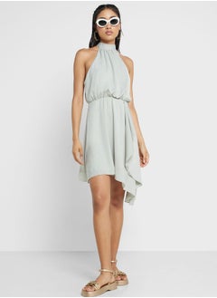 Ruffled Halter Neck Dress