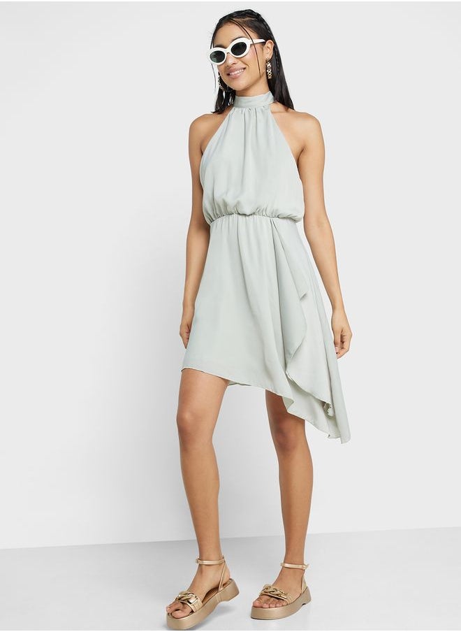 Ginger - Ruffled Halter Neck Dress - Image 1