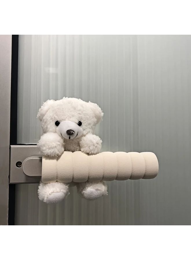 Cute Bear Shaped Door Handle Protector Left Model Anti Collision Anti Static - Image 5