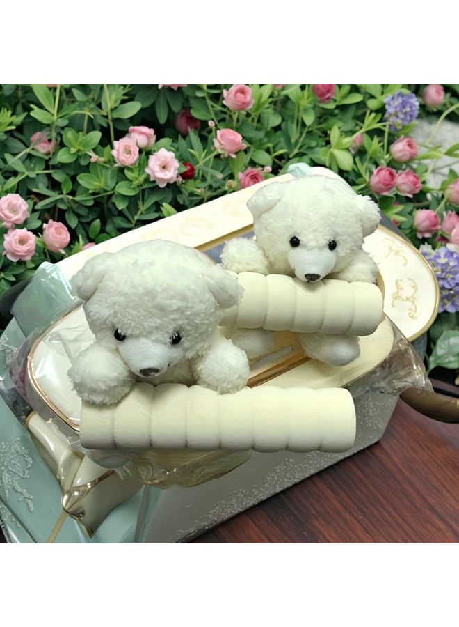 Cute Bear Shaped Door Handle Protector Left Model Anti Collision Anti Static - Image 2
