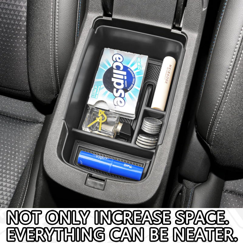 HGWEI Center Console Organizer Tray Compatible with 2024 2025 2026 Chevrolet Trax and 2024-2026 Buick Envista Interior Accessories Insert Armrest Secondary Storage Box Coin Holder, Black - Image 4