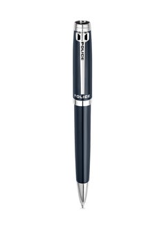 POLICE Batang Blue Stainless Steel Twisted Closure Pen with Silver Trims  - Image 1