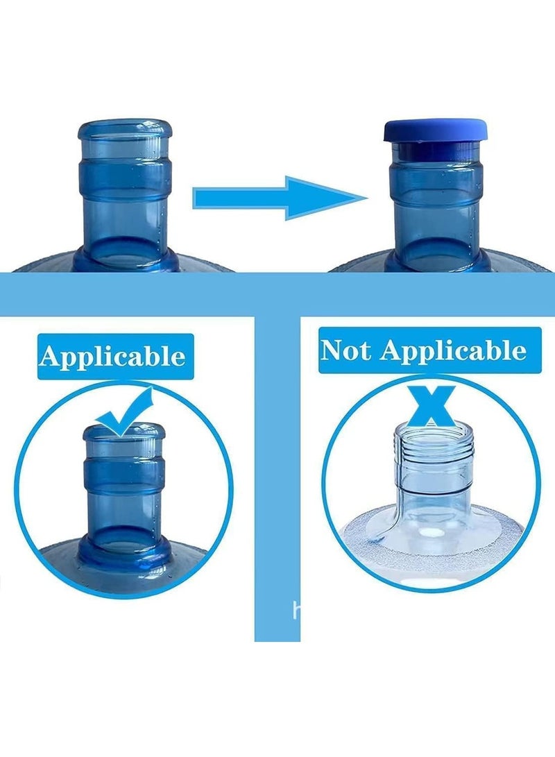 Generic 2 Packs Click Open Extended Wide Non Spill Lid, 5 Gallon Water Jug Cover, Non Spill Silicone Replacement Cover Fits 55mm 3 Gallon and 5 Gallon - Image 3