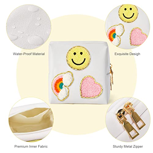 airogym Period Bag for Women, Sanitary Napkin Storage Bag, Functional PU Leather Sanitary Pad Bags for Panty Liners, Tampons, Menstrual Cup Pouches, Sanitary Pads Organizer with Zipper - Image 3