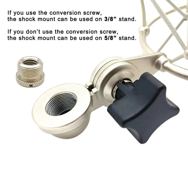 Grneric Metal Microphone Shockmount & Stand for Neumann TLM 103/M147 - Silver - Image 4