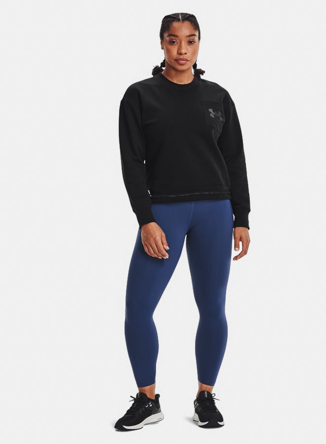 UNDER ARMOUR Rival Fleece Mesh Crewneck Sweatshirt - Image 3
