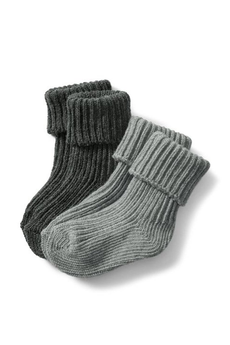 Tchibo Kids Boy 2 Pairs Socks, Dark Grey/Light Grey  - Image 2
