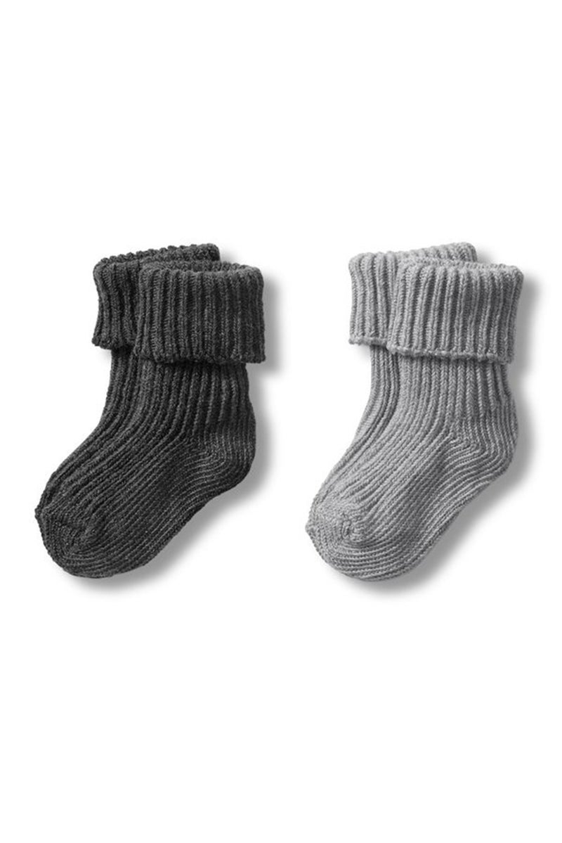 Tchibo Kids Boy 2 Pairs Socks, Dark Grey/Light Grey  - Image 1