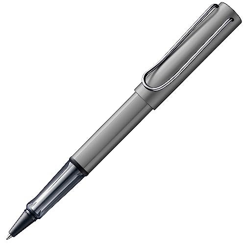 Lamy AL-star graphite - Rollerball Pen pen with transparent, ergonomic grip & line width M - lightweight aluminum body - including rollerball refill M 63 in black - Image 1