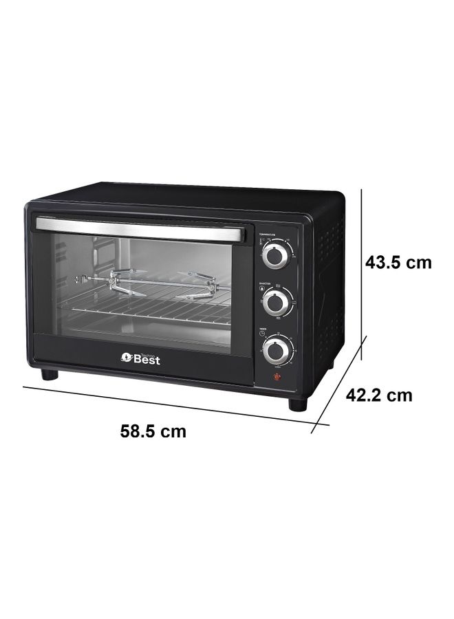 تكنو بيست فرن كهربائي 45 لتر باب زجاجي مزدوج 45 L 2000 W BEO-045 أسود - Image 3