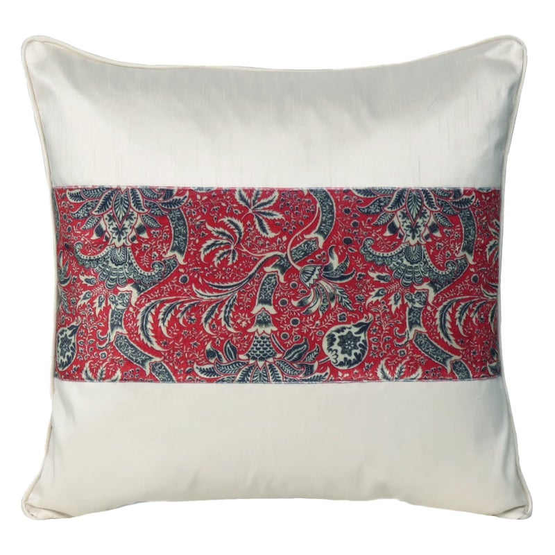 Riara Home Decorative Soft Cushion Cover with Zipper Throw Pillow Cases Square Pillowcase for Sofa, Living Room Decor Single Pcs (16"x16", Cream Floral) - Image 5