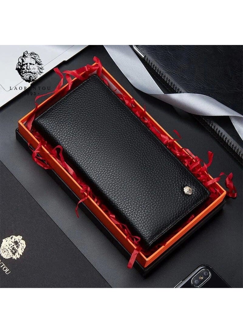 LAORENTOU - Salvatore Hand Made Italian Genuine Leather Long Men's Wallet - Men's Card Holder - Image 1