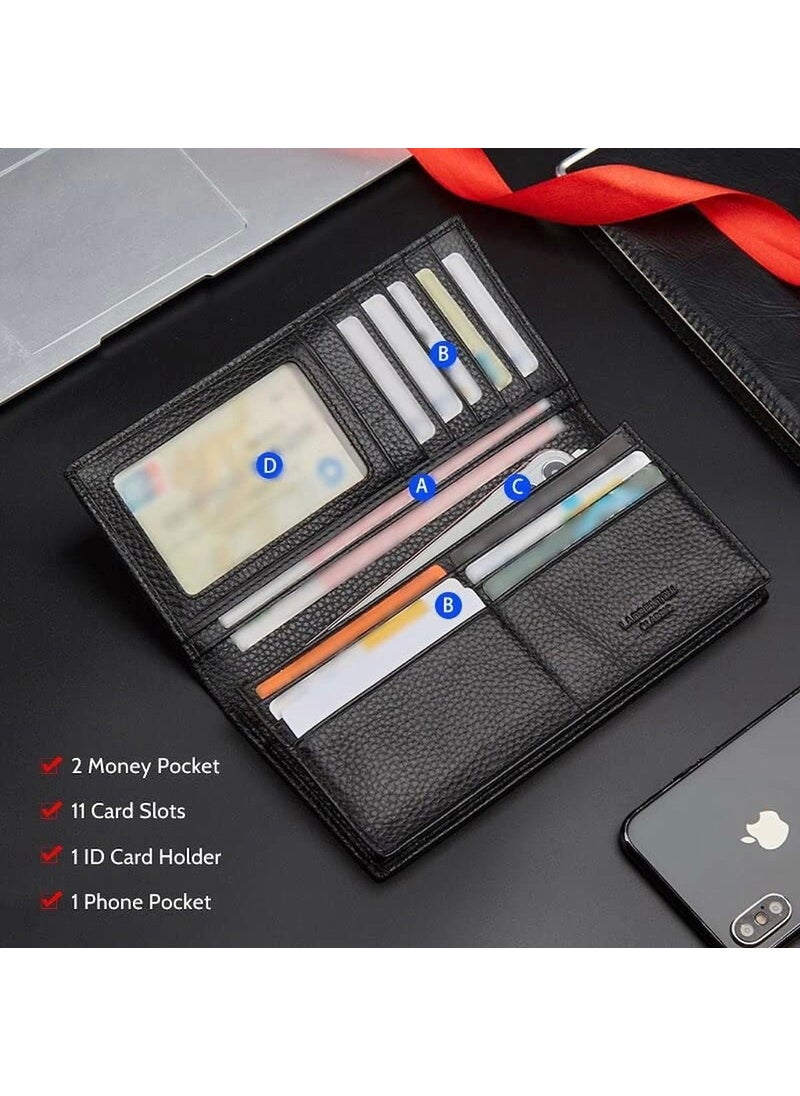 LAORENTOU - Salvatore Hand Made Italian Genuine Leather Long Men's Wallet - Men's Card Holder - Image 1