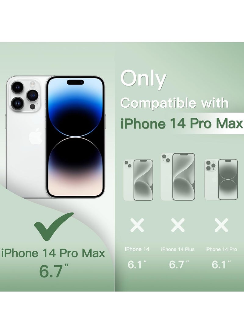 ELTRAZONE Ultra Slim (0.35mm Thin) Case for iPhone 14 Pro Max 6.7-Inch, Camera Lens Cover Full Protection, Lightweight Matte Finish PP Hard Minimalist Case, Support Wireless Charging (Midnight Green) - Image 2