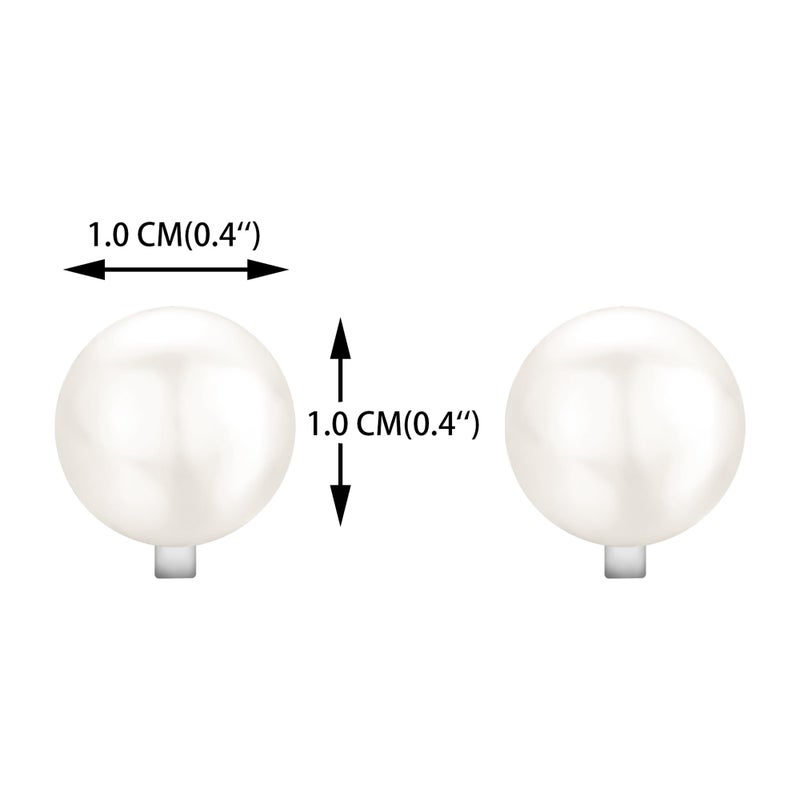 YOQUCOL 10MM Simulated Freshwater Pearl Clip On Stud Earrings Not Pierced Elegant Stud Jewelry For Women - Image 2