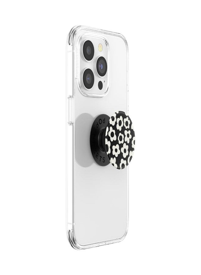 PopSockets Phone Grip with Expanding Kickstand, Adhesive Grip - Black Mod Flower - Image 2