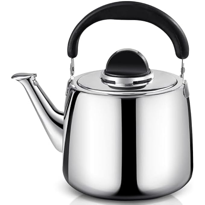 Azonee Tea Kettle 3L Whistling Stainless Steel Teapot With Cool Grip Bakelite Handle Universal Base Food Grade Classic Stovetop Kettle - Image 1