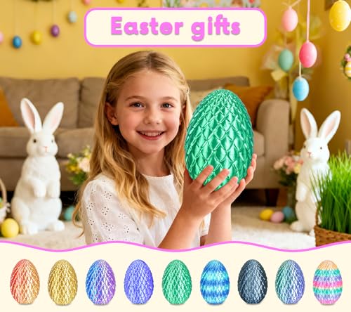Olee Odee Large Dragon Eggs with Dragon Inside 3D Printed Surprise Funny Gifts for Kids Articulated Dragon Fidget Toys for Adults Executive Desk Toys Office Room Dcor Christmas Green - Image 5