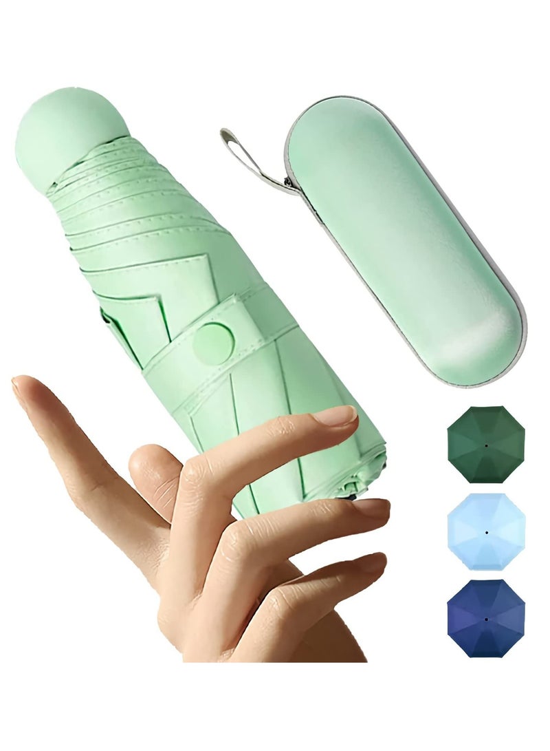 KASTWAVE Mini Windproof Folding Travel Umbrella - Compact, Lightweight Parasol with 95% UV Protection for Sun and Rain, Ideal for Men and Women, Stylish and Portable. - Image 1