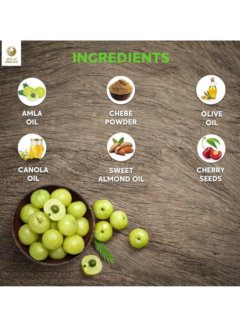 اماليكو شامبو خلطة الشيبة التشادية مع الأملا لتطويل الشعر 500 مل - Image 5