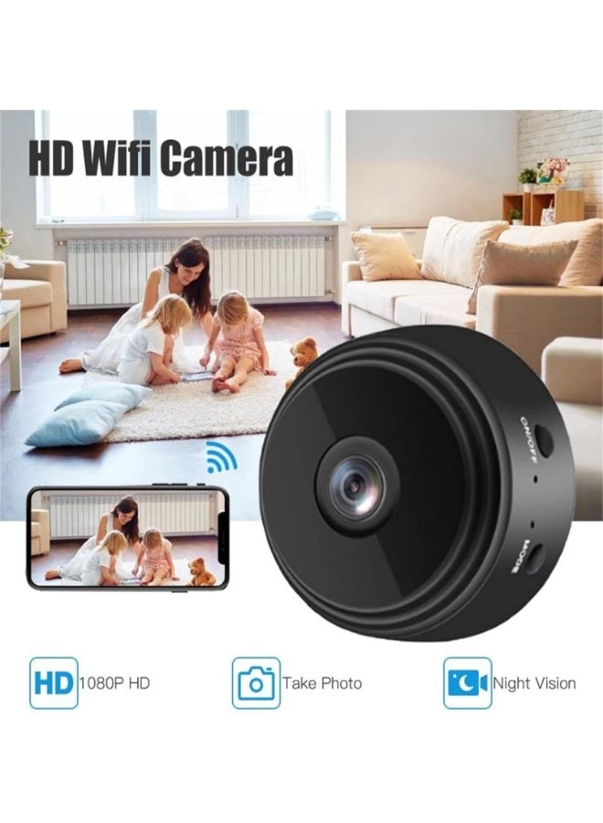 Home Surveillance Security Camera, 1080P Home Camera,  Indoor Monitoring for Home、Office，Contains data cable、 bracket、 （Black）