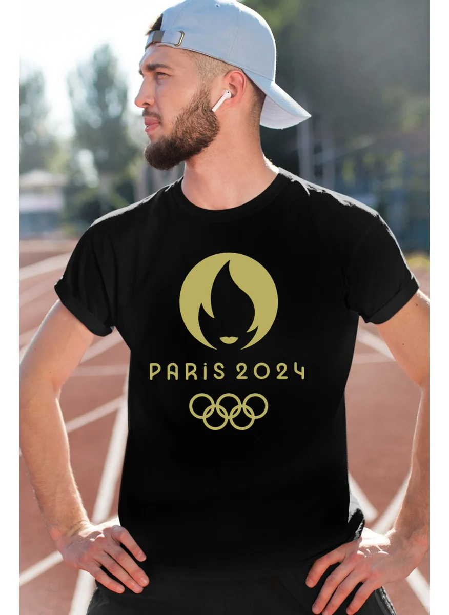 روك اند رول Paris Olympics Black Short Sleeve Men's T-Shirt
