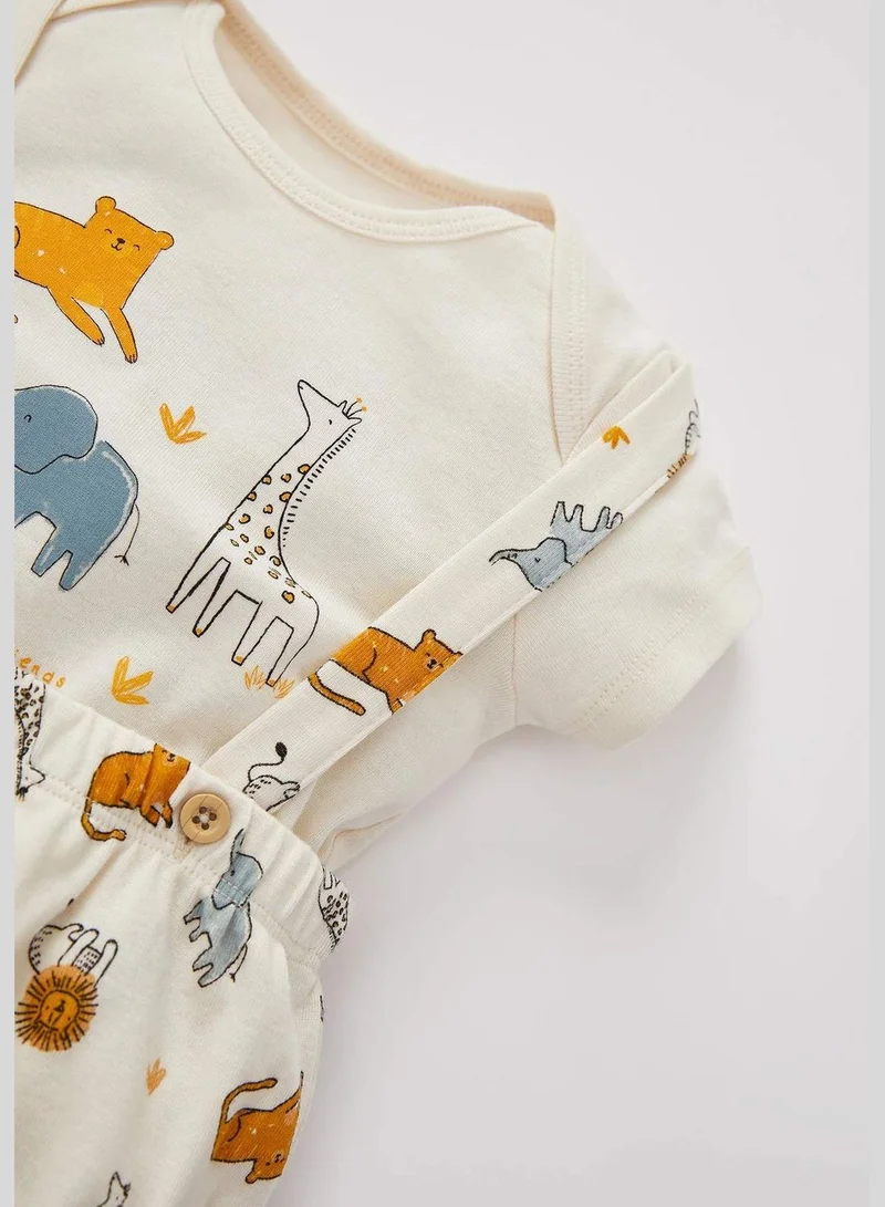 DeFacto 2 Pieces BabyBoy Regular Fit Bike Neck Short Sleeve New Born Knitted Set