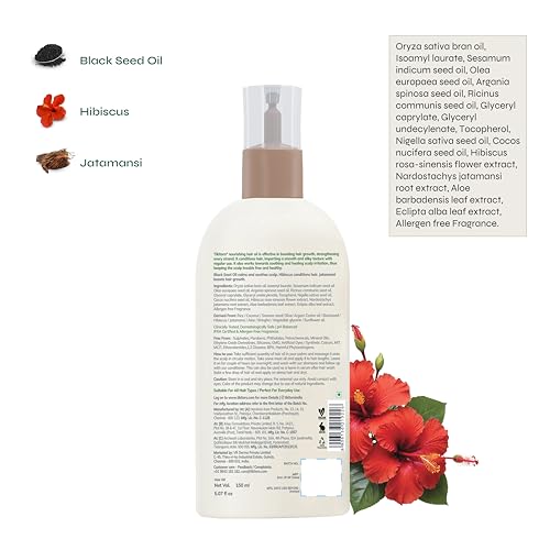 Tikitoro Teens Nourishing Hair Oil 100% Vegan with Black seed oil, Hibiscus, & Argan, Promotes Hair Growth & Conditions Scalp, Non-sticky, Non-smelly & Non-greasy, No Parabens & Sulphates (150 ml) - Image 2