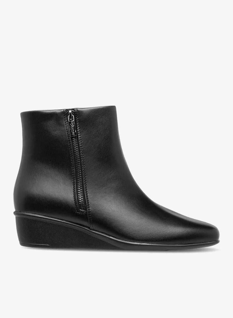 سيليست بوت نسائي بكعب إسفيني صلب بسحاب للإغلاق عند الكاحل