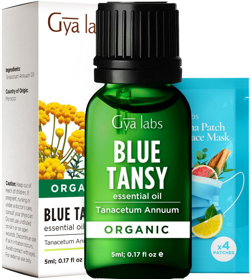 gya labs 100 Pure Blue Tansy Essential Oil 017 Fl Oz Blue Tansy Oil for Hair Skin Diffuser Aromatherapy DIY Candle Making Scent - Image 2