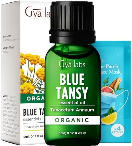 gya labs 100 Pure Blue Tansy Essential Oil 017 Fl Oz Blue Tansy Oil for Hair Skin Diffuser Aromatherapy DIY Candle Making Scent - Image 1