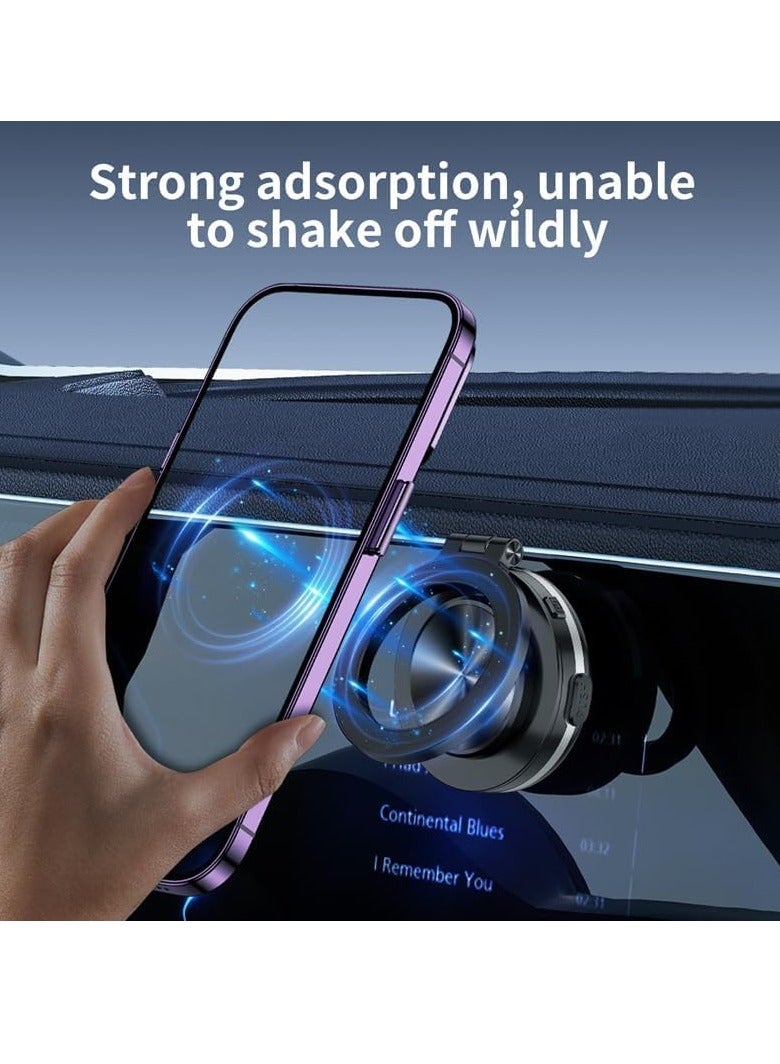 XICEN Magnetic Car Phone Mount Stand, 360° Rotating Vacuum Suction Cup Phone Holder for Car, Compatible with iPhone Android, Suitable for Car/Mirro/Kitchen/Gym/Bathroom (Silver) - Image 2