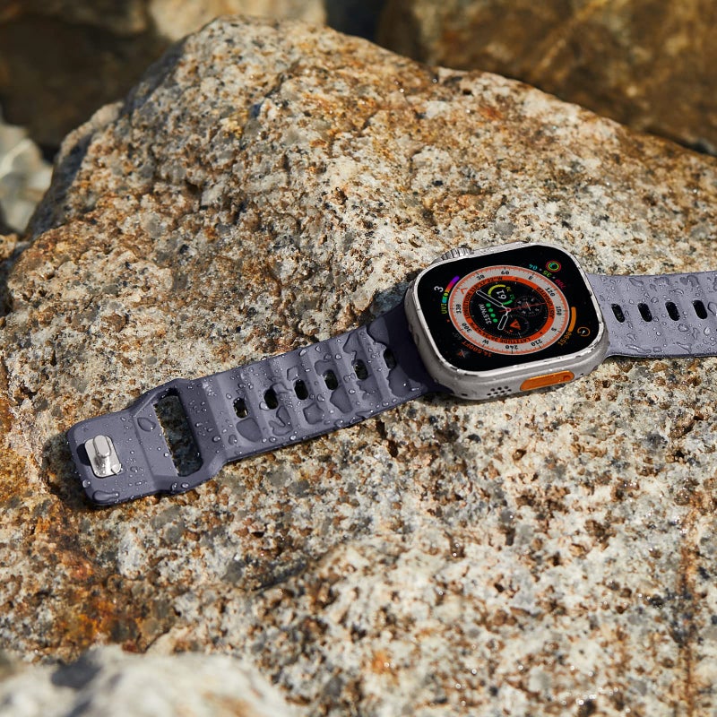 Suitisbest Sport Band Compatible with Apple Watch Ultra 2 Band 49mm 46mm 45mm 44mm 42mm for Men, Soft Silicone Wristbands Waterproof Replacement Strap for iWatch Series 11 10 9 8 7 6 5 4 3 SE Ultra 3 2 1, 2 Pack - Image 4