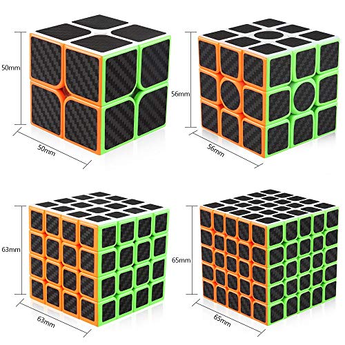 CFMOUR Speed Cube 2x2 3x3 4x4 5x5 Set, Fast Magic Cube Bundle for Kids, Smooth Carbon Fiber Cubes, Puzzle Toys - Image 2
