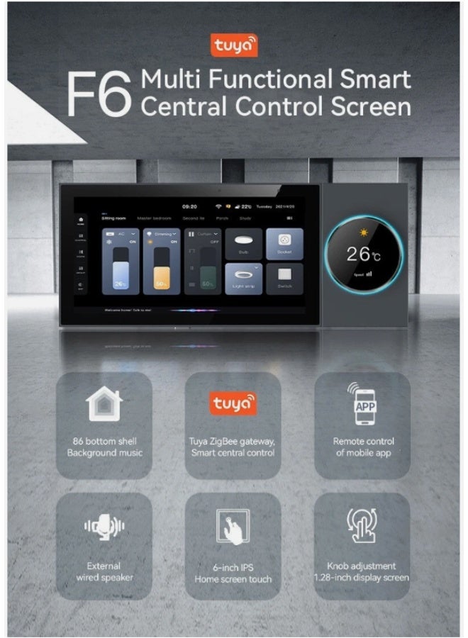 Tuya Smart Touch Screen 6 inch with built in Zigbee Hub & Ampifier - Image 3
