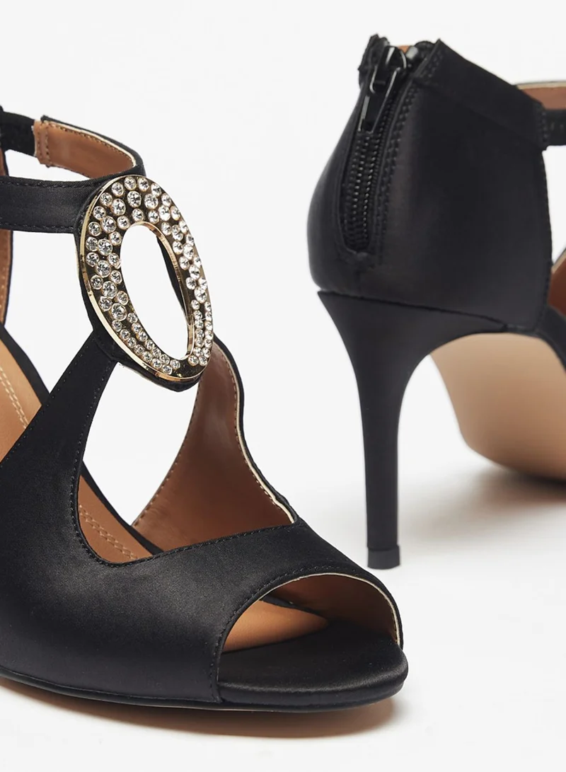 Celeste Ankle Strap Peep Toe Pumps
