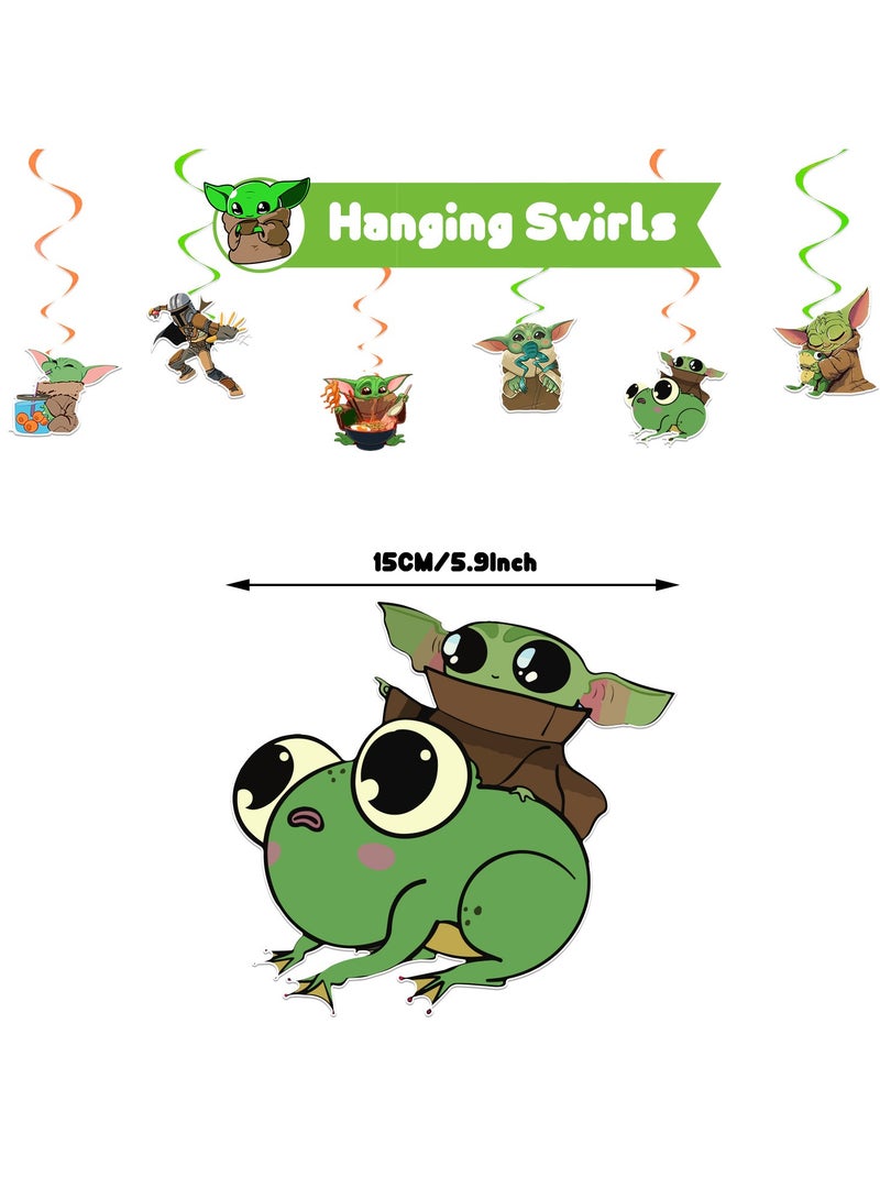 general Yoda baby Party Decorations,Decorations for Yoda baby Birthday Party Supplies,Yoda baby Party Supplies Includes Banner, Cake Toppers, Balloon for Yoda baby Theme Party Decorations - Image 3