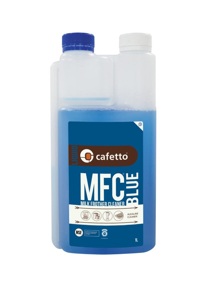 CAFETTO MFC Blue, Alkaline Milk Frother Cleaner, Unscented Liquid - 1Ltr - Image 1