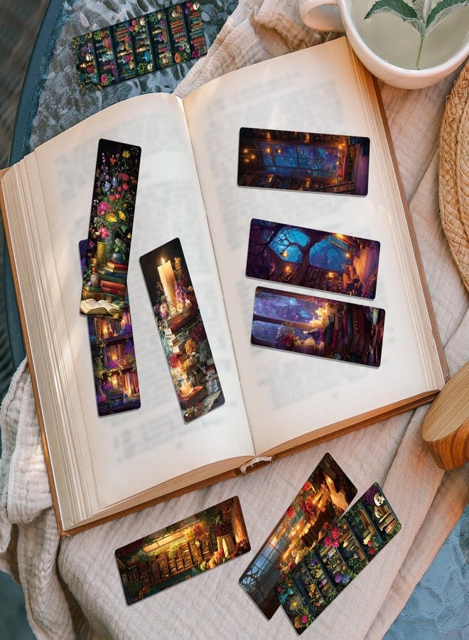 Wxiben Dark Academia Bookmarks Gifts - Wxiben 100Pcs Floral Library Bookshelf Book Marks Fantasy Witchy Apothecary Book Markers Page Clip GIF for Women Men Students Teacher Romantasy Reader Bookish - Image 5