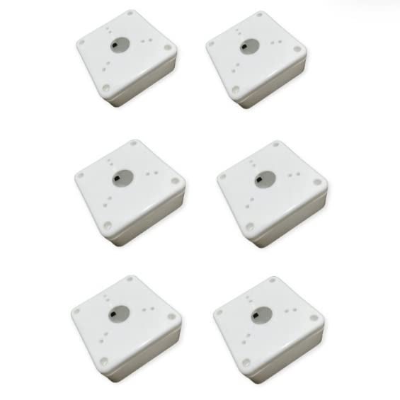 Bectro PVC Square Junction Box 4x4 Inches for CCTV Cameras Pack of 6 - Image 1