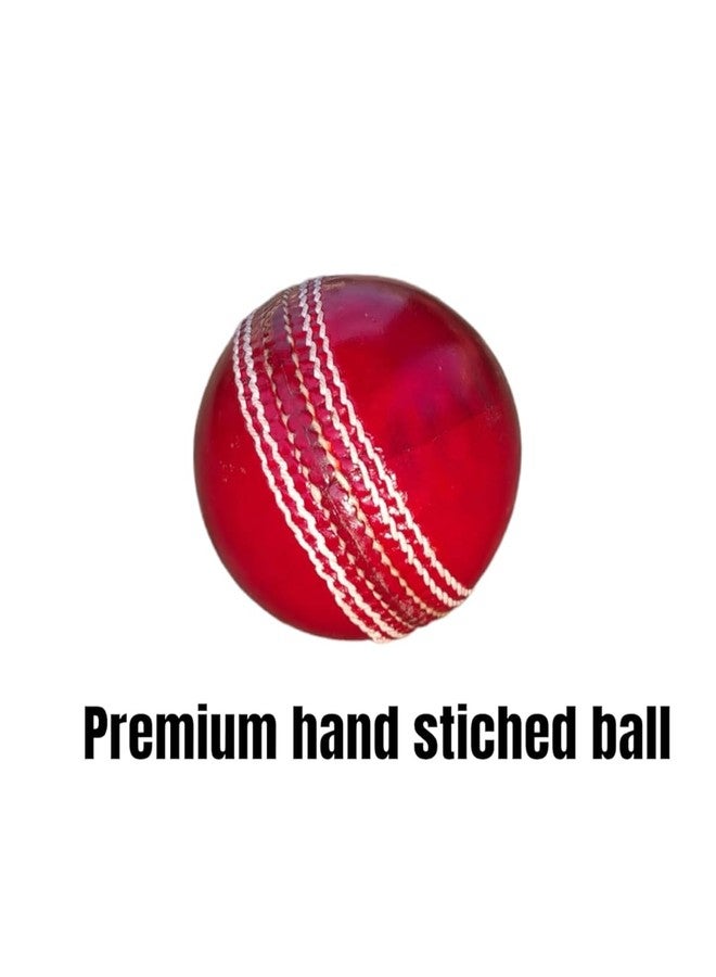 UchampS Red Leather Cricket Ball - 4-Piece Ball for 40-50 Overs, Hand-Stitched Craftsmanship for Professional Performance and Durability in Every Game Pack of (6) - Image 3