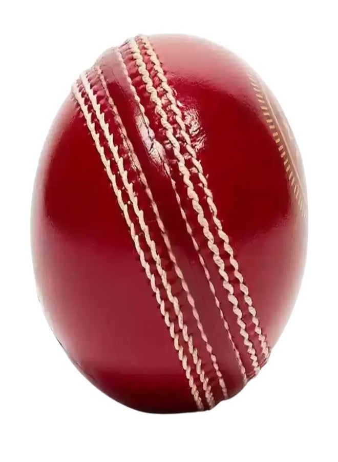 UchampS Red Leather Cricket Ball - 4-Piece Ball for 40-50 Overs, Hand-Stitched Craftsmanship for Professional Performance and Durability in Every Game Pack of (6) - Image 2