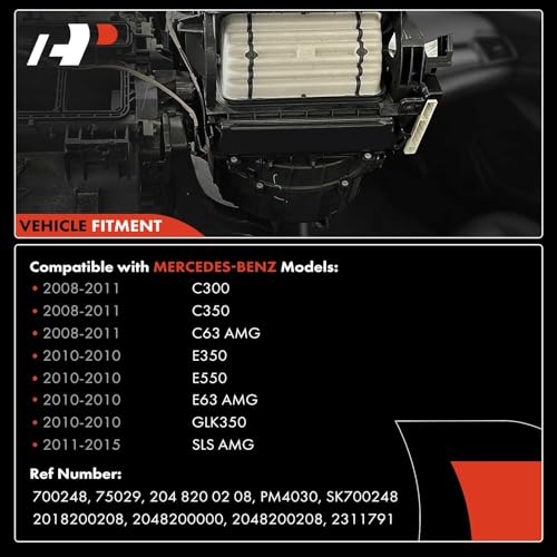 A-Premium HVAC Heater Blower Motor Assembly Compatible with Mercedes-Benz Vehicles - C230, C250, C300, C350, C63 AMG, E300, E350, E63 AMG, GLK250, GLK350, SLS AMG - Replace# 2018200208, 2048200000 - Image 4