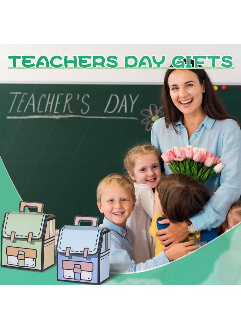 SYOSI 30 Pcs Back to School Gift Boxes, Backpack-Shaped Treat Candy Boxes, Small Goodie Bags for First Day of School, Party Favors, Classroom Decor, Bulk Set for Preschool - Image 2